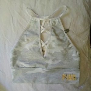 PINK Unlined Camo Sports Bra